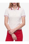 Buttoned Short Sleeve Polo Collar Striped T-Shirt - 2