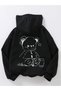 Children's Bear Printed Hoodie Hooded Sweatshirt Combed Cotton Fabric 3 Yarn Threaded Unisex Winter Sweatshirt