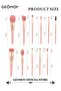 11pcs Wooden Handle Makeup Brushes Set with Storage Bag & 6pcs Triangle Powder Puff Elegant Style Soft Bristle Brushes Foundation Powder Eyeshadow Cosmetic Brush - 7