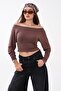 Women's Boat Neck Vorteks Batwing Blouse 265085 - 2