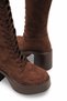 Celeste Lila Women's Heeled Boots 0012304 Brown Suede - 5