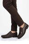 Brown Genuine Leather Comfortable Fit Men's Casual Shoes