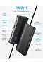 قاعدة شحن USB C مزدوجة HDMI، قاعدة شحن لابتوب 3 شاشات، 2 × 4K HDMI + 1080p VGA+100W PD+Ethernet+3 US - 2