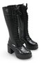 Celeste Lila Women's Heeled Boots 0012304 Black Crocodile
