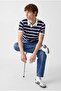 Men's Polo Neck Striped T-Shirt