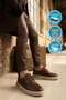 Brown Genuine Leather Rubber Laced Men's Casual Shoes - 3