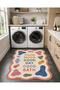Eta Written and Thematic Modern Woven Base Decorative Carpet Eta4149 - 3