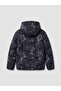 Peak New Season Black Batik Patterned Boys' Puffer Jacket - 5