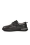 Black Genuine Leather Rubber Laced Men's Casual Shoes - 4