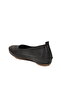 Black Genuine Leather Perforated Women's Casual Shoes - 4