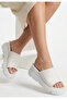 White Women's Wedge Heel Slippers