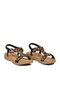 Black Patterned Women's Wedge Heel Sandals - 3