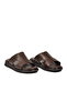 Brown Genuine Leather Men's Slippers - 3
