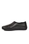 Black genuine leather women's casual shoes - 2