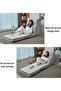 Floor Sofa with Back Support, 5 Reclining Poistion Adjustable Bed, Folding Lazy Chair, Floor Lounge Chair, Gaming Recliner Sofa for Sleeping, Gaming, Reading (Grey) - 7