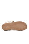 White Patterned Embroidered Women's Flat Sandals - 5