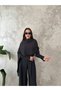 Women's Shawl Cape Detailed Long Sleeve Wide Leg Pants - 5