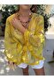Yellow Floral Kimono with Tassel Detail