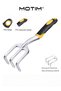 5 PCS Garden Tool Set Including Transplanting Spade Trowel Cultivator Pruner Gardening Gloves Heavy Duty Cast-Aluminium Garden Tools Kit for Gardening Potting Flowering Planting Yellow - 3
