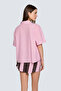 Women's Cotton Pajama Top - Pink & Ganache - 8