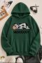 Sw Moooody Cute Cow Front Printed Unisex Oversize Hooded Sweatshirt - Hoodie