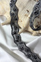 Silvery Sequin Embroidered Wavy Lace [1Mt] - 2