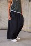 Men's Loose Shalwar Trousers with Elastic Waist and Button Detail on the Leg - 4