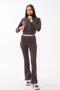 Women's Zipper Closure Plain Three Thread Tracksuit Set 265094 - - 3