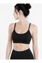 Women's Black Color Thin Straps Crossed Back Detailed Padded Sports Bra - 4