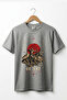 Göktürkçe Arrow and Bow Turkish Path Turkish Motif Horse Warrior Sky God Gives Kut Turkish History Printed 100% Cotton Crew Neck Basic Tshirt