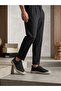 Black Beige Textile Rubber Laced Men's Sneaker - 5