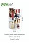 360 Rotating Makeup Organizer DIY Adjustable Spinning Holder Foldable Cosmetic Storage Display Box Large Capacity Fits Countertop Vanity and Bathroom Clear - 2