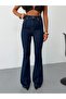 Women's High Waist Spanish Flare Jeans with Stitching Detail