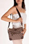 Women's Daily Stylish and Useful Plaid Pattern Shoulder Bag Sp.1110 Brown Text