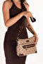 Women's Daily Stylish and Useful Plaid Pattern Shoulder Bag Sp.1110 Mink Text - 2