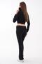 Women's Zipper Closure Plain Three Thread Tracksuit Set 265094 - - 5