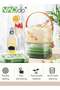 Ice Cube Tray with Lid, 90 Grids Large Stackable for Freeze, 3 Layer Silicone Ice Storage Box, Gradient Green - 2