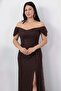 Strapless Neckline Slit Lace Dress Drp7005 - 2