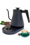 Electric Coffee Brewing Water Heater 800ml Gooseneck Kettle with Temperature Control and Auto Shut-Off, Workable Panel