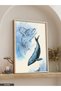 Blue Whale One Piece Wooden Framed Painting - 3