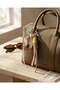 Women Brown Bag Key Ring