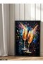 Colorful Goblets One Piece Wooden Framed Painting - 2
