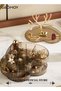 3 Layers Rotating Heart Shape Jewelry Organizer Box with Deer Decor Clear Acrylic Waterproof and Dustproof Jewelry Display Case with Cover Jewelry Tray Case for Rings, Earrings, Bracelets - 4