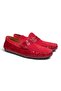 Red Suet Red Color Laceless Genuine Leather Men's Shoes