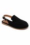 Sorelia Women's Genuine Suede Leather Buckle Closed Toe Sandals Black - 7