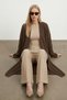 Nuzha Soft Textured Comfortable Fit Low Long Sleeve Knitwear Women's Cardigan & Jacket & Hijab Cardigan - Brown - 4