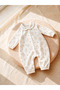 Gots Certified Fabric 100% Cotton Muslin Unisex Baby Romper 3-6-9-12 Months with Snap Buttons at the Bottom - 3