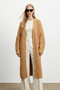 Nuzha Soft Textured Comfortable Fit Low Long Sleeve Knitwear Women's Cardigan & Jacket & Hijab Cardigan - Camel - 3