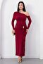 One-Shoulder Long Sleeve Sandy Dress K-262717 - 3