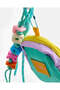 Women Teal Bag Key Ring - 4